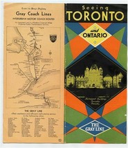 Seeing Toronto and Ontario Brochure The Greyline R-100 Airship 1930s Vis... - £37.28 GBP