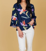 Crosby By Mollie Burch laura top in BLUE LILY - $98.00