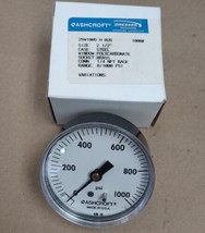 Ashcroft 25W1005 H 02B 1000# Pressure Gauge 25W1005H02B1000#  - £16.89 GBP