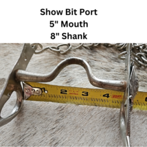 Vintage Western Show Bit 5" Mouth Medium Port Rein Chain Bit Missing Concho image 6