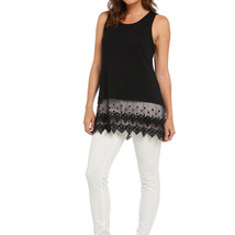 Beautiful Black Knit Lace-Trimmed Tank Extender Camisole by Kaktus- NOW ... - $26.90