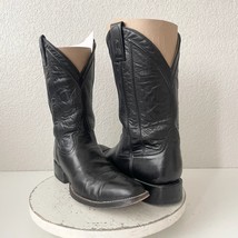 Rod Patrick Mens Cowboy Boots 13AA Black Genuine Leather Roper Western R... - $222.75