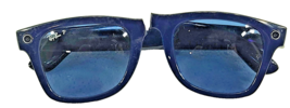 BROKEN RAY-BAN Stories Wayfarer Blue Smart Glasses RW4004-(FOR PARTS NON... - $702.17 MXN