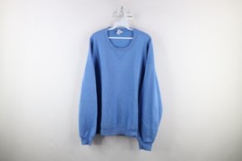 Vtg 90s Russell Athletic Mens XL Faded Blank Crewneck Sweatshirt Carolina Blue - £43.48 GBP