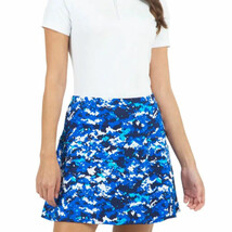 Nwt Ladies Ibkul Camo Blue Navy Multi Golf Tennis Swing Skort Xs S M L &amp; Xl - £55.94 GBP