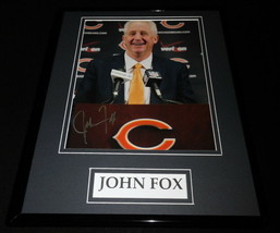 Coach John Fox Signed Framed 11x14 Photo Display Bears - £55.38 GBP