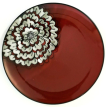 Pier 1 Geranium Dinner Plate Red and White 11 Inches - £11.81 GBP