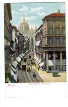 Milan Italy Corso Vittorio Emanuele Postcard Milano - £9.19 GBP