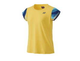 YONEX 24S/S Women&#39;s Tennis T-Shirts Sportswear Short Sleeve Yellow NWT 2... - £61.99 GBP