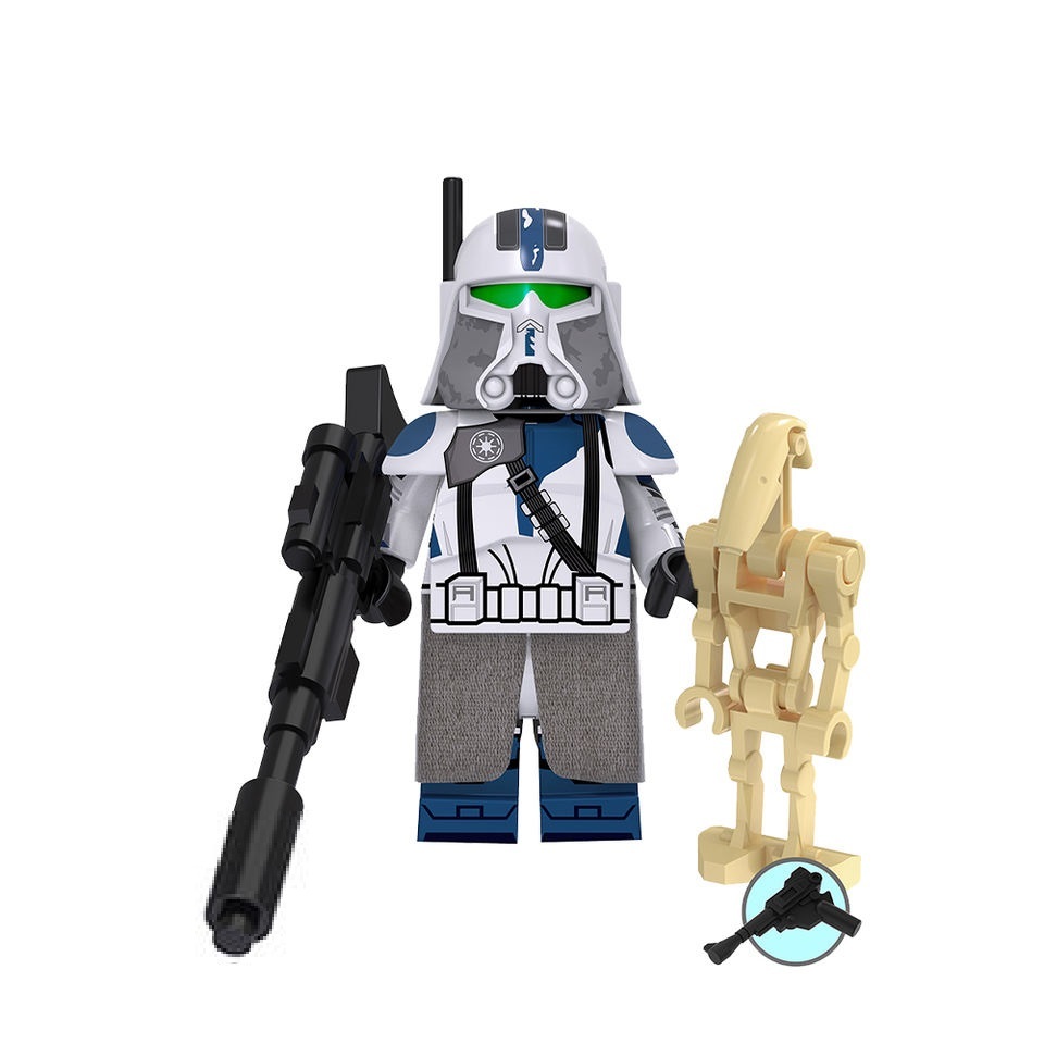 LEGO Star Wars Clone Trooper Commander Minifigure Phase 1 75309 40558 Used
