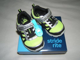 Stride Rite Boys M2P WITT Shoes Green Black Size 6M 6 Medium - £11.15 GBP