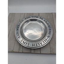 WILTON Columbia Pa RWP Armetale Pewter &quot;Health, Love and Wealth&quot; Plate Dish - £11.77 GBP