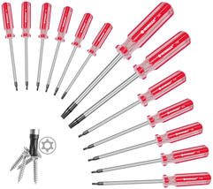 RONMAR 13-Piece Magnetic Torx Screwdrivers Set, Security Tamper Proof, T4、T5、T6、 - £19.18 GBP