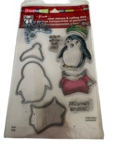 Stampendous Clear Stamps Cutting Dies Set Penguins Have a Cool Christmas... - $7.99