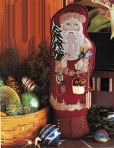 Cross Stitch Russian Scandinavian Old World Santa Sinter Claus Pillow Pa... - $12.99