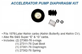Harley Accelerator Pump Diaphragm Kit Keihin 76-UP Xl Fl Fx Also S&amp;S Carbs - £14.79 GBP