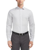 Calvin Klein Mens Steel  Slim Fit Stretch Wrinkle Free Dress Shirt Grey-... - £24.44 GBP