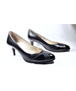 Women Size 8 AA "NARROW" VINTAGE '80s BRUNO MAGLI High Heel Black Pump Leather - $45.00