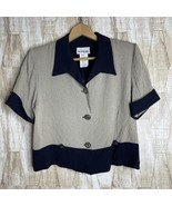 Vintage PETITE PERCEPTIONS by IRENE B Short Blazer Jacket Size 12P Grann... - $490.07 MXN