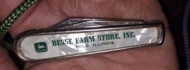 Besse Farm Store Inc Polo Ill. John Deere Colonial Farm Pocket Advertising Knife - £51.47 GBP