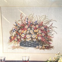 Permin Of Copenhagen 70-0484 Flower Basket Counted Cross Stitch Kit Denmark - $74.24