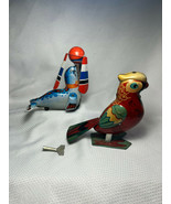 VTG Lot of Two Key Wind Up Litho Tin Toys Rocking Bird And Seal With One... - £23.73 GBP
