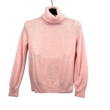 Soft Pink Turtle Neck Top Women&#39;s Casual Long Sleeve SMALL - £14.15 GBP