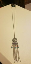 Paparazzi Long Necklace &amp; Earring set (new) DREAMCATCHER #6076 - £3.87 GBP