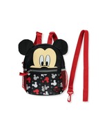 Disney Baby Mickey Mouse Logo Stars Harness Backpack 10&quot; EUC - $26.88 CAD