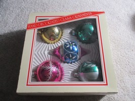 5 Vintage Christmas Tree Glass ornaments Indents Bradford 2.5&#39;&#39; - £19.46 GBP