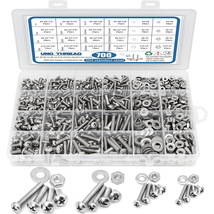 700Pcs Nuts and Bolts Assortment Kit, Stainless Steel  with Case - £32.71 GBP