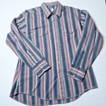 Wrangler Vintage Made In USA Shirt 17-35 Cowboy Cut X Long Tails Single Needle - $16.82
