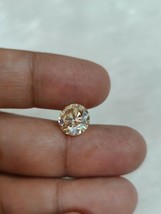 3.25Ct Champagne Light Yellow Colour Real Moissanite 9.70 mm Certified - £27.73 GBP