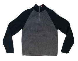 Polo Jeans Co Ralph Lauren Men's Size XL Pullover Sweater 1/4 Zip  Gray Blue - $30.00