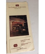 Embassy Row Hotel Vintage Travel Brochure And Card Washington DC BR11 - £10.11 GBP