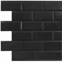 Dundee Deco PG7103 Black Faux Bricks PVC 3D Wall Panel, 3.2 ft X 1.6 ft (97cm X  - £7.84 GBP+
