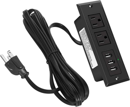 Conference Recessed Power Strip with 3.1A USB, Desktop Power Assorted Colors - £17.70 GBP
