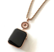Apple Watch Pendant Charm Adapter Brown Rose Gold Chain Necklace All sizes - $70.50+