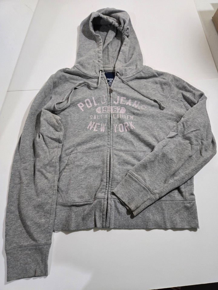Womens Polo Jeans Co. Ralph Lauren Hoodie Vintage Hooded Sweatshirt  Large - £20.18 GBP