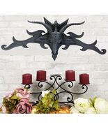 Large 34&quot;W Sabbatic Goat Baphomet Head Wall Decor Overdoor Door Pediment - €143,27 EUR