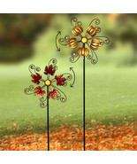 Fall Wind Spinner Stakes Windmill Yard Garden Accent Choose LEAVES or PU... - £23.88 GBP+