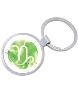 Watercolor Capricorn Keychain - Includes 1.25 Inch Loop for Keys or Back... - $10.77