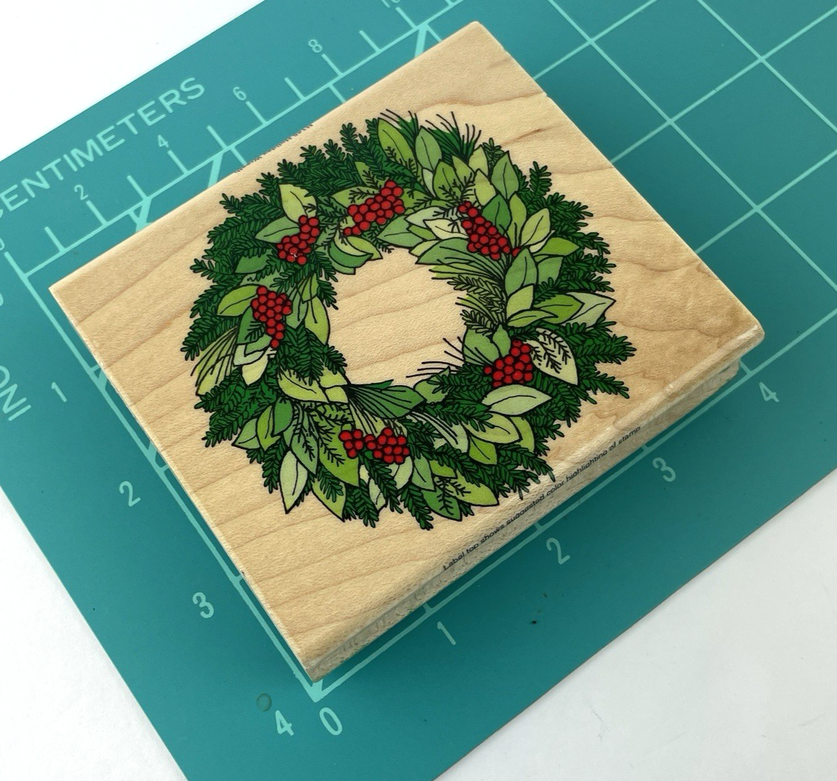Hero Arts Holiday Wreath Rubber Stamp Christmas Scrapbook Cards Albums H145 Item image 8