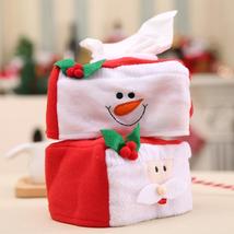 Snowman and Santa Tissue Box Cover - £15.28 GBP