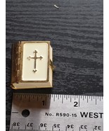 Miniature Dollhouse BRASS MINIATURE BIBLE WITH REAL PAPER PAGES AND A RE... - $27.99 CAD