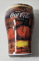 Empty Coca Cola Tin Container - Glass Shape - $10.65