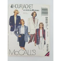 McCall&#39;s 5909 Pattern Misses&#39; Lined Unlined Jacket Sizes 12 14 16 Vintage Uncut - £5.53 GBP