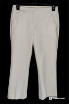 Ann Taylor LOFT Marisa Pants Crop Straight Off White Coastal Ankle Womens 6 - £7.37 GBP