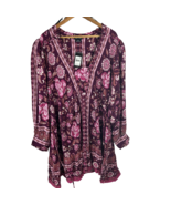 City Chic Willow Mini Dress 3X NWT Boho Floral Purple Pink Viscose Tie W... - €33,82 EUR