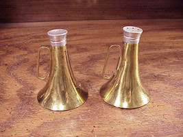 Pair of Metal Bugle Shape Salt and Pepper Shakers  - £7.14 GBP